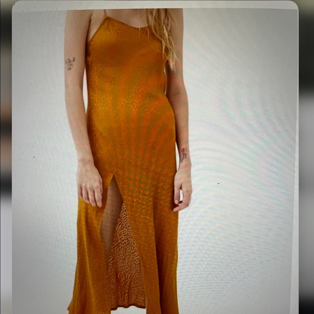 Motel Quinty Animal Print Midi Slip Dress